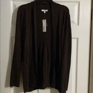 Brown cardigan sweater
